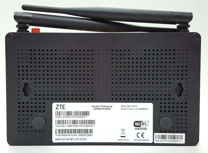  AP ZTE ZXHN H198A True Support Center